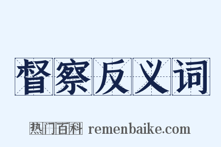 督察反义词是什么意思的图片